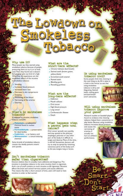 Smokeless Tobacco Pamphlet | Prevention and Treatment Resource Press