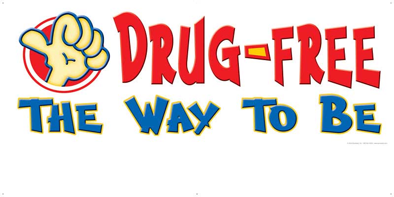 Count On Me To Be Drug Free Banner Red Ribbon Themes Ptr Press