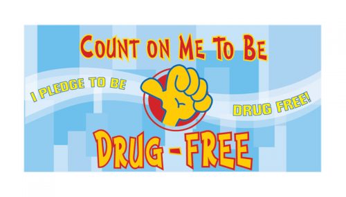  Count On Me To Be Drug Free Pledge Card PTR Press