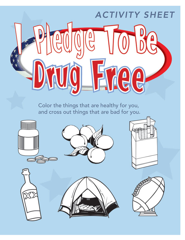 I Pledge to Be Drug Free Activity Sheet