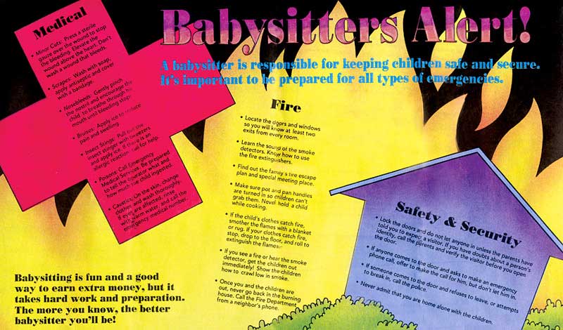 safe babysitting pamphlet prevention and treatment babysitting pamphlets