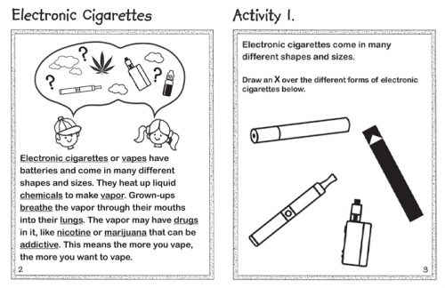 quot Being Me and Vape Free quot Activity - PBDA292 ACT Spread 500x324 